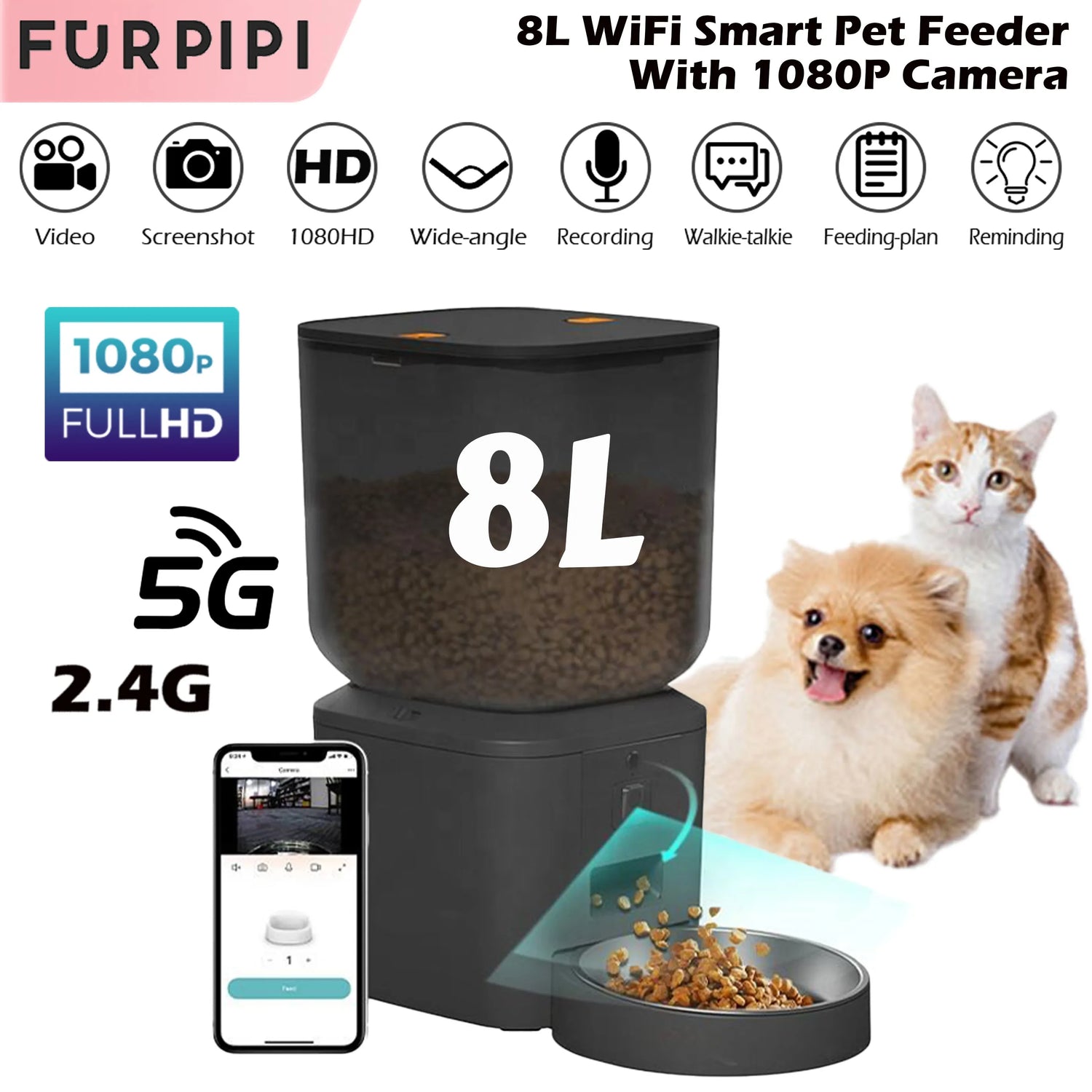 8L Automatic Smart Pet Feeder